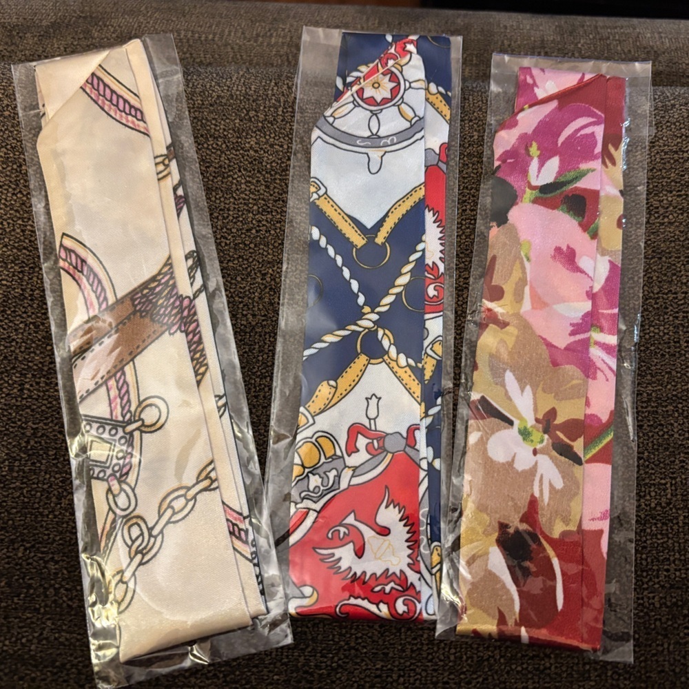 NEW! 3-Pack Twilly Skinny Scarves